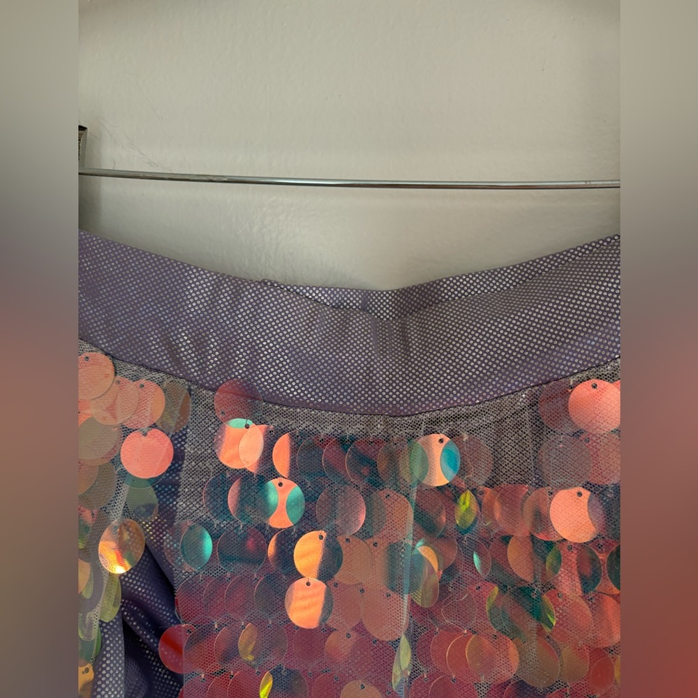 CLUB EXX Multicolor Holographic Sequin Slit Maxi Skirt - Picture 5 of 7